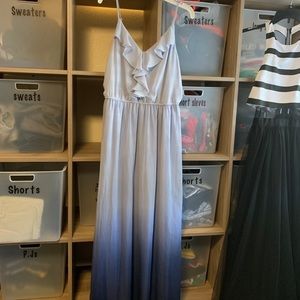 Ombré blue flowy maxi dress